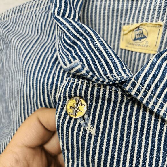 Vintage 50s 60s Blue Bell Sanforized Hickory Striped Denim Coveralls Rare USA - Picture 7 of 12